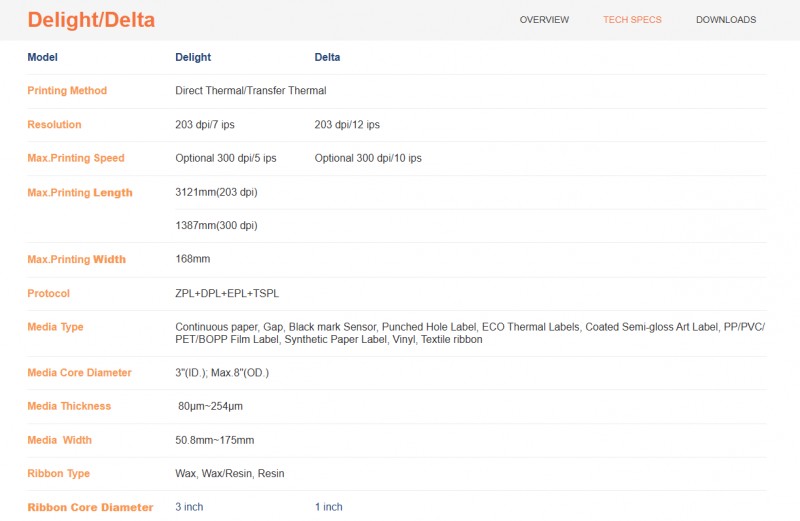 必发7790Delight工业热转印打印机参数
